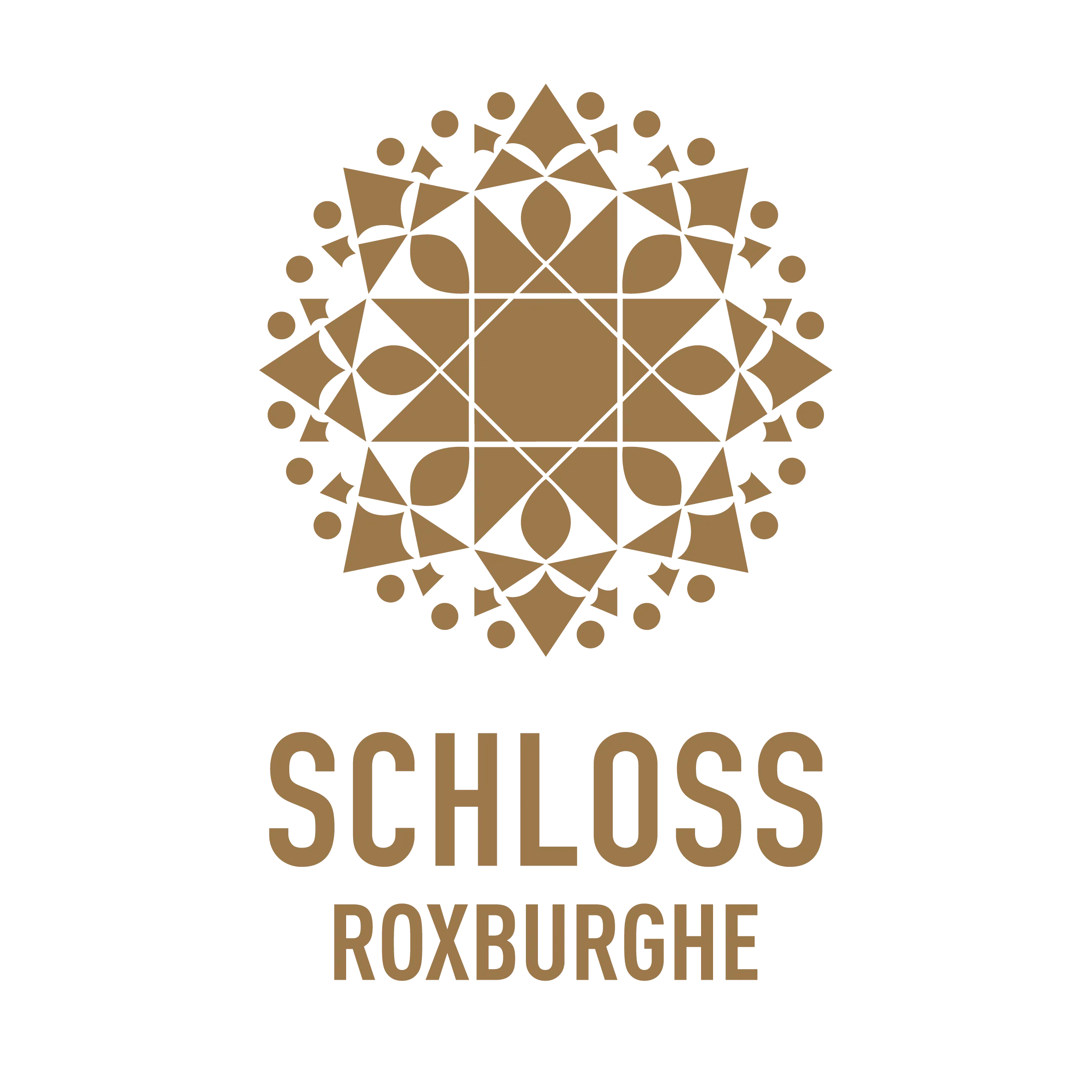 Schloss Roxburghe logo, the identity of 12.18. Roxburghe Hotel Golf & Spa.